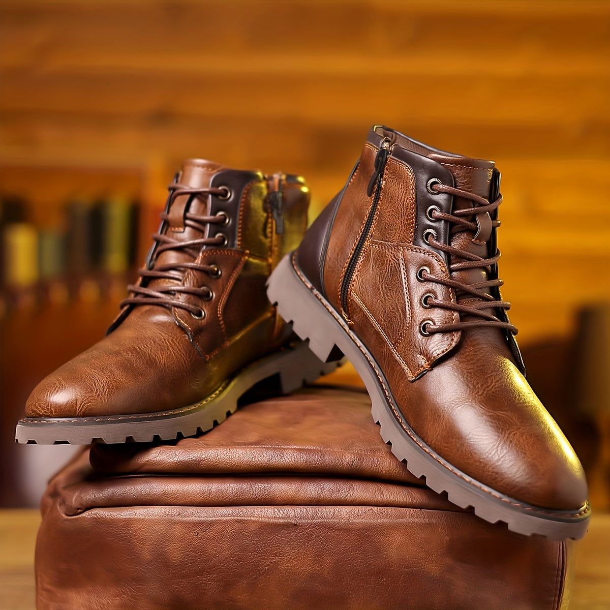 Herren Lederstiefel mit Reißverschluss - zeitloses und praktisches Design