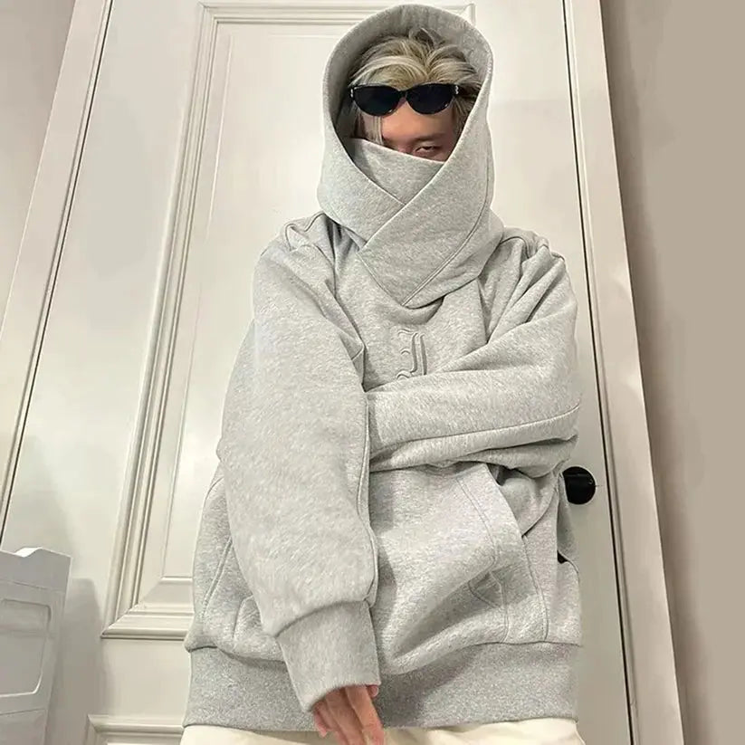 Ninja-Kapuzenpulli mit doppeltem Ausschnitt - Jessey