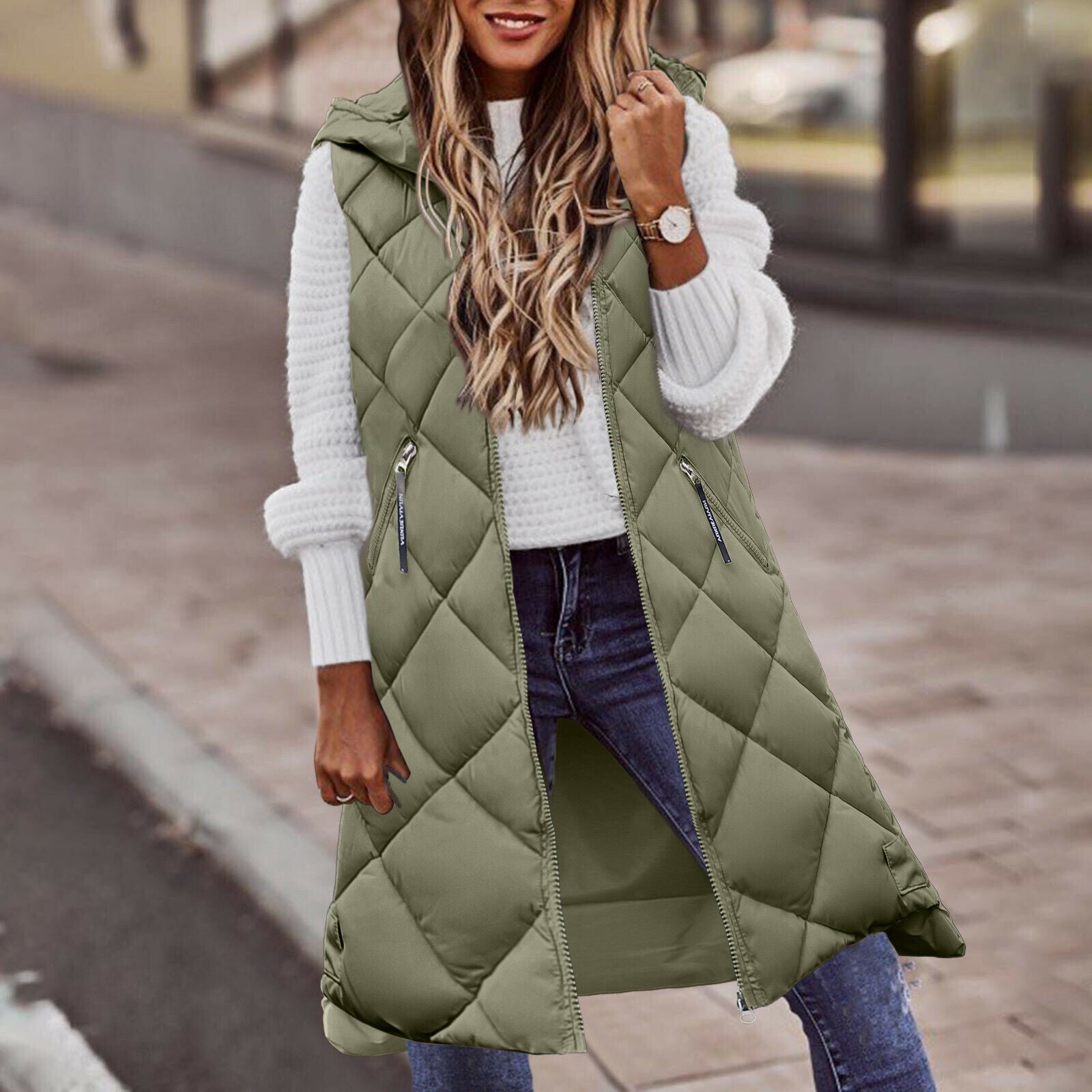 Kristen Bodywarmer | Lang und elegant