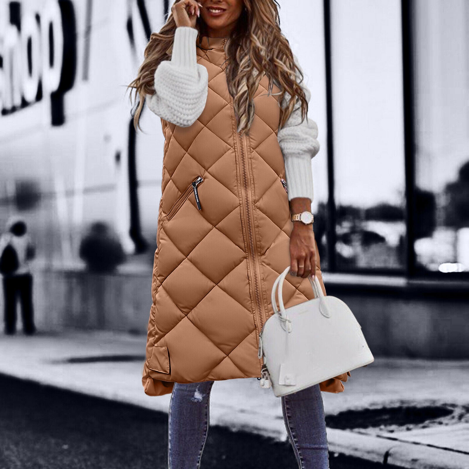 Kristen Bodywarmer | Lang und elegant