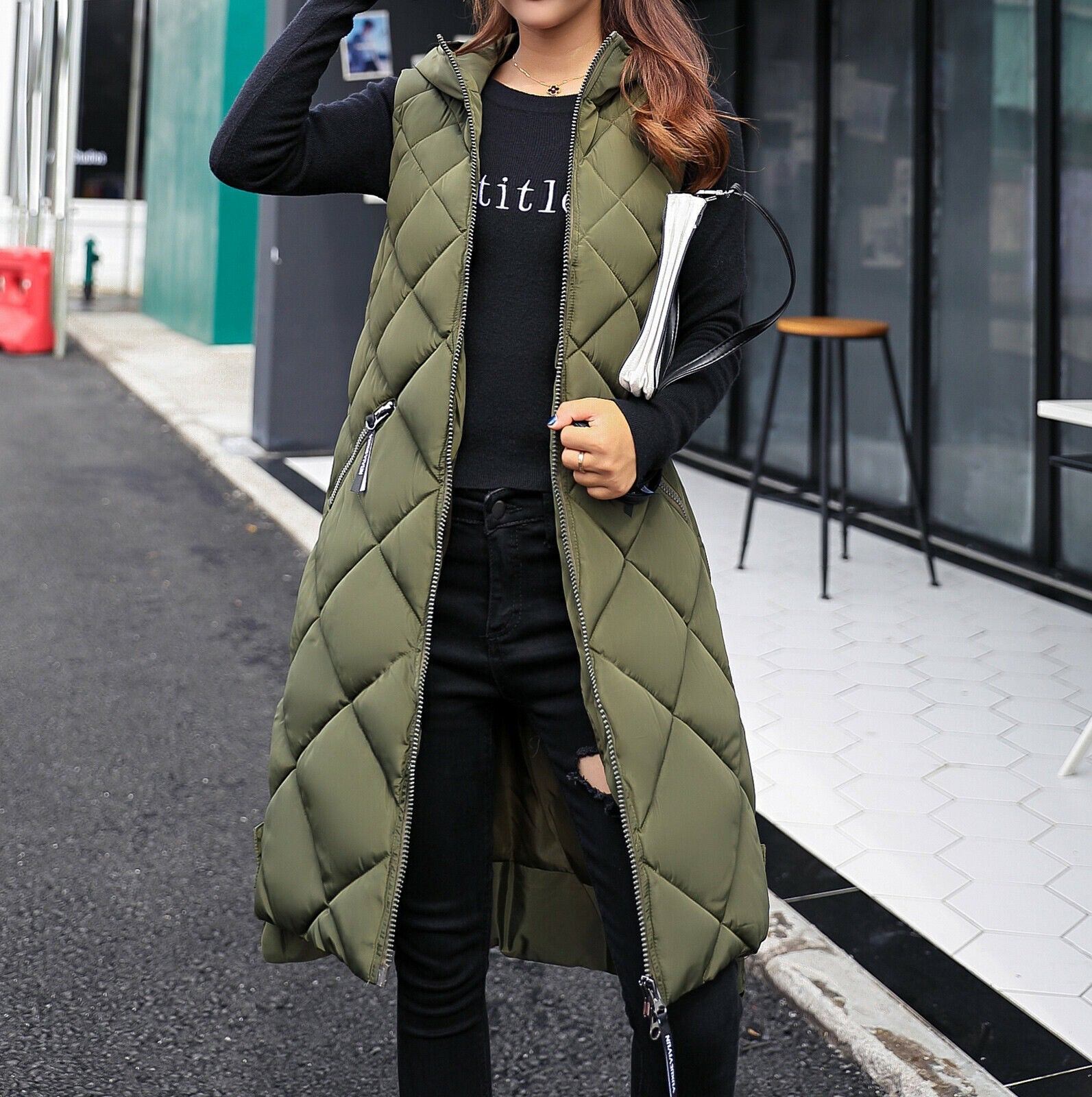 Kristen Bodywarmer | Lang und elegant