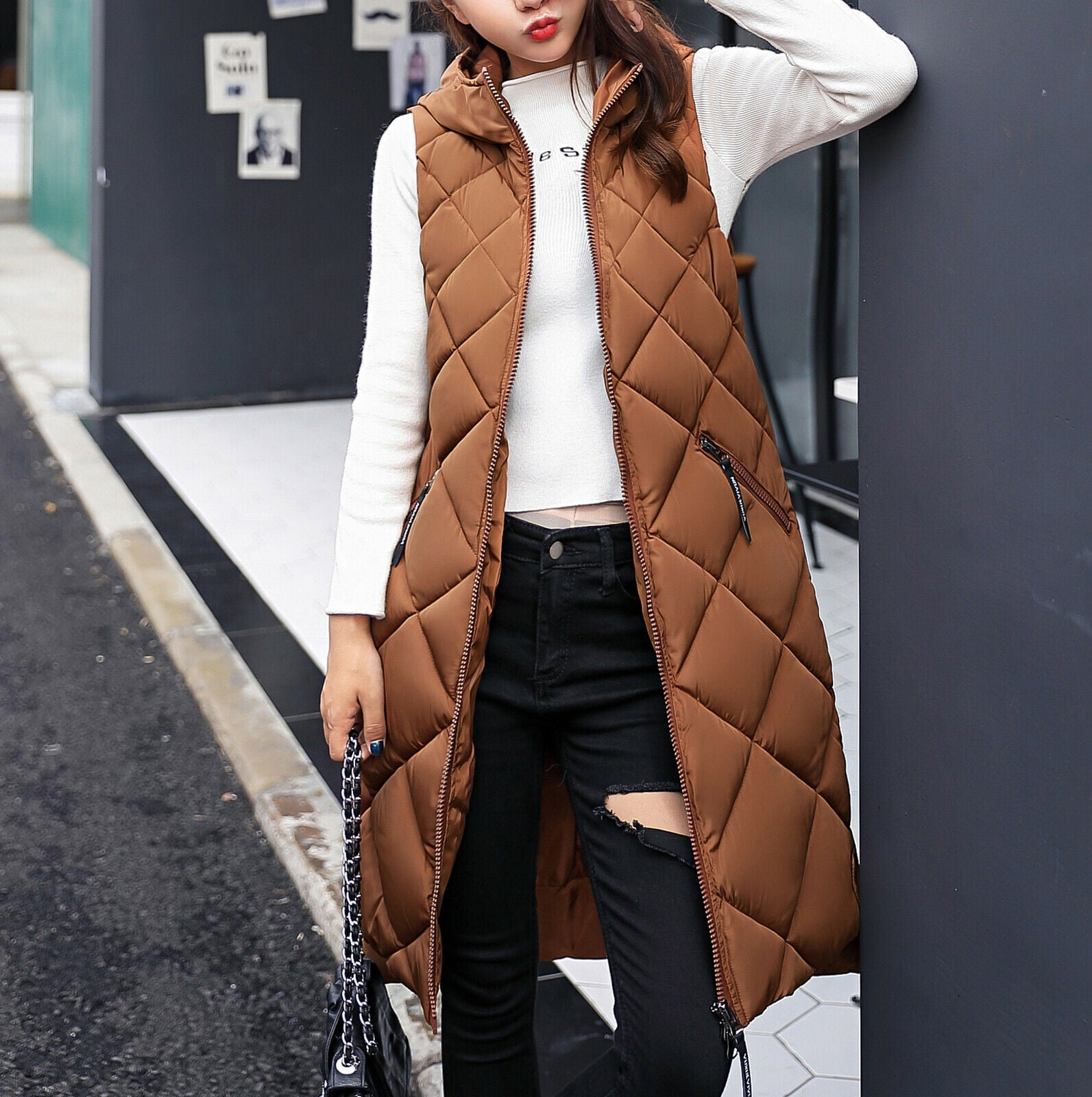 Kristen Bodywarmer | Lang und elegant