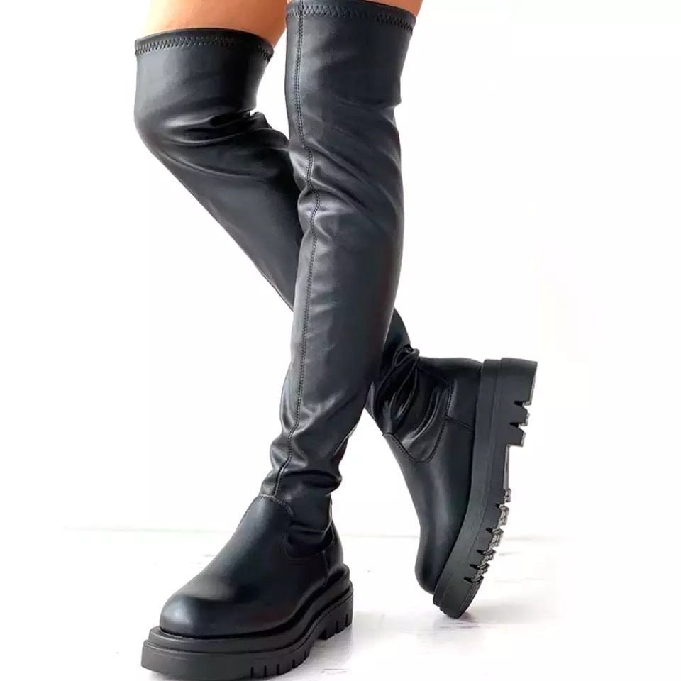 Kniehohe Stiefel aus Kunstleder - Lucilla