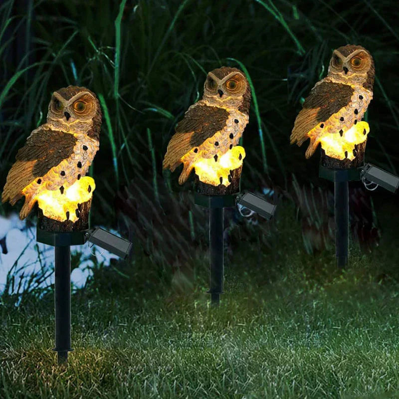 LumiOwl – Solardrevet ugle-have lampe udendørsbelysning 45 cm