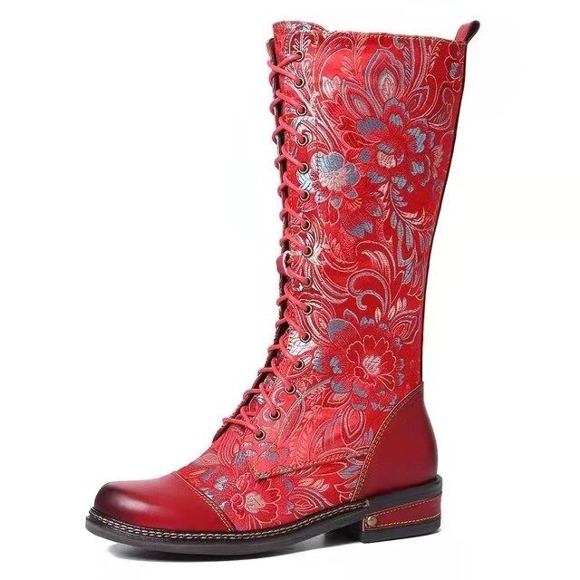 Annick | Hohe Schnürstiefel mit einzigartigem Design
