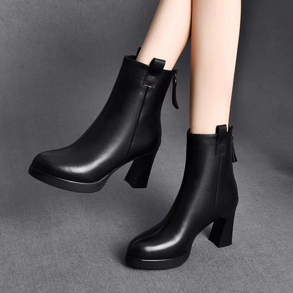Antonia | Elegante Stiefel mit hohem Absatz und spitzer Kappe