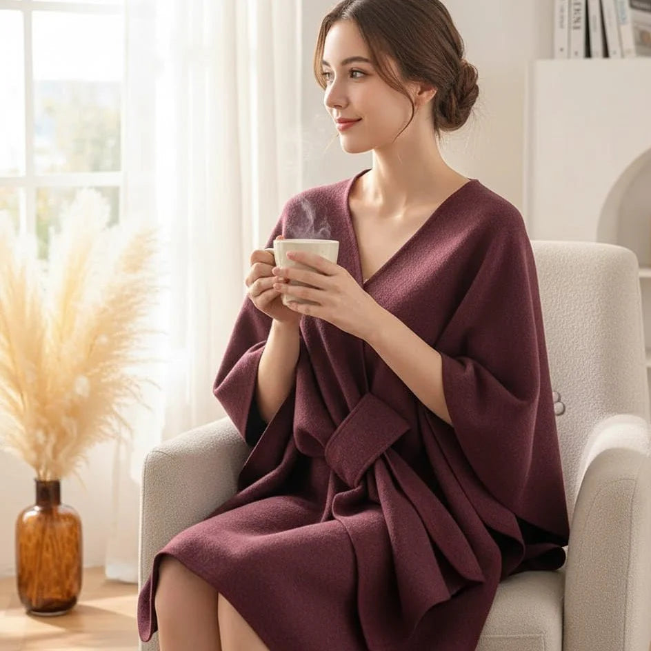 Poncho pour femme – Tissu doux, coupe ample et polyvalent à porter