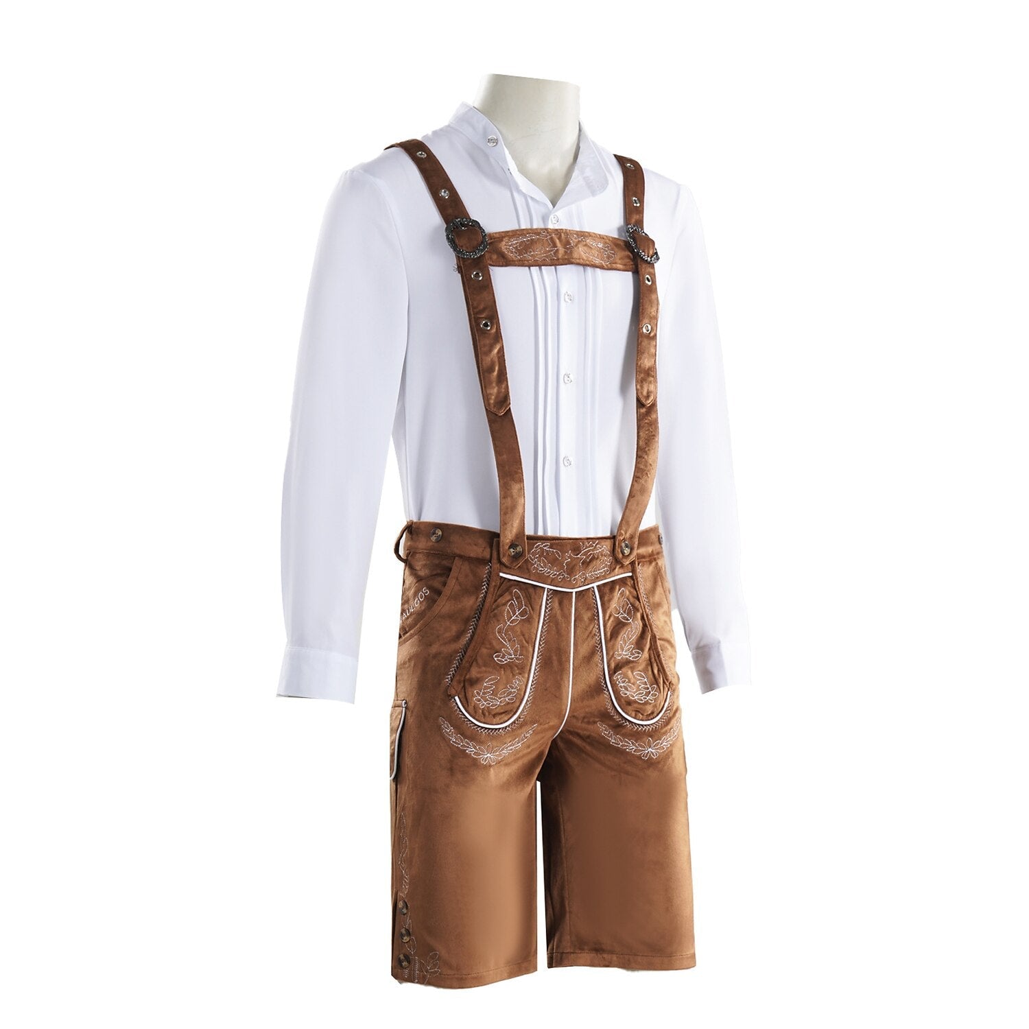 WiesnHeld – Herren-Trachten-Set mit Hemd & Lederhose – Oktoberfest Look