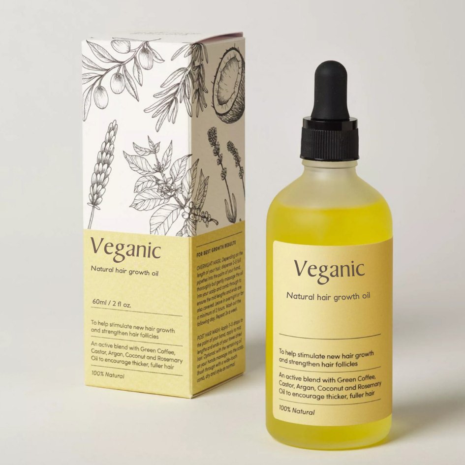 Veganic – Haarwuchsöl Rizinus Argan Kokos – natürliche Pflege für alle