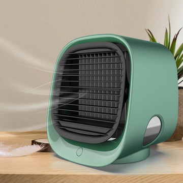 Aron – Kompaktklimaanlage 2-in-1 leise & USB – für Büro & Zuhause
