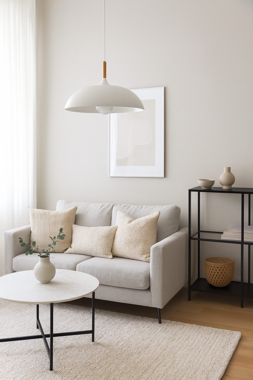 Nordylight – Pendelampe Pastel Metal & Træ – Justerbar Retro Design