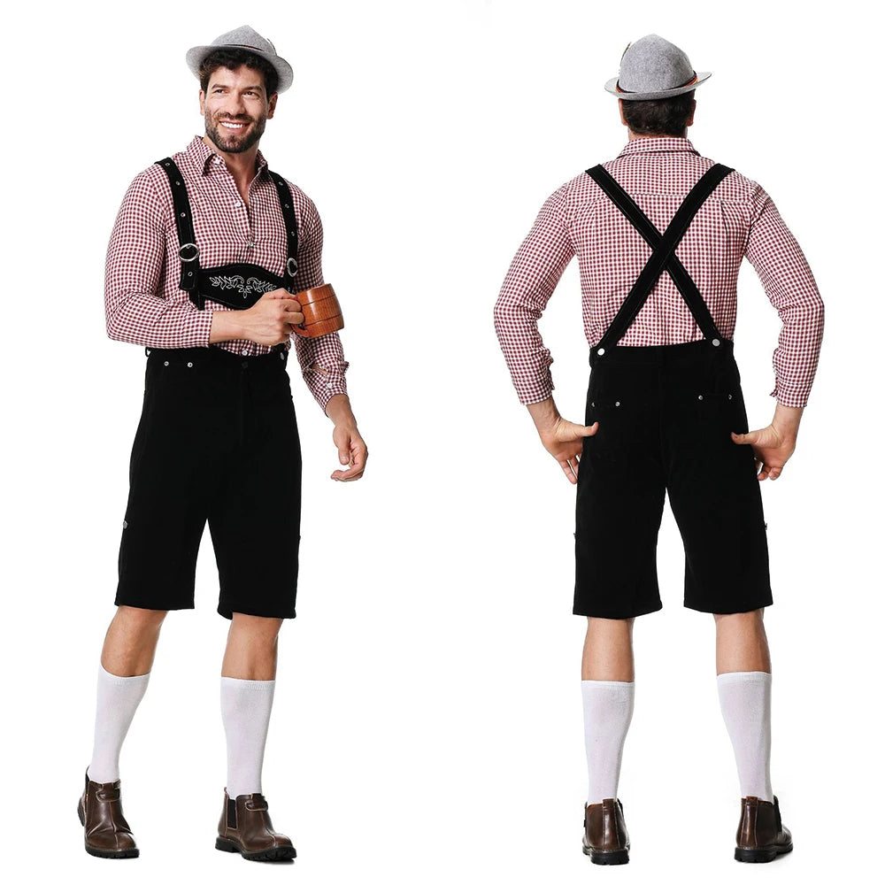 Devako Lederhosen Oktoberfest Kostüm für Herren – Dreiteiliges Set